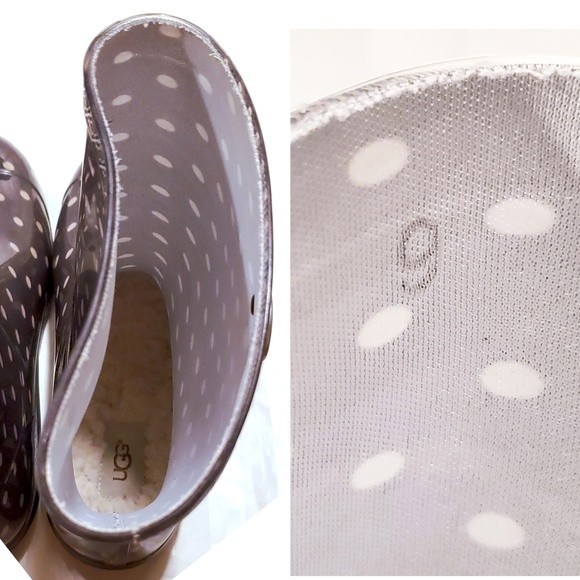 UGG Sienna Polka Dot Design Purple Rain Boots Sz 9 - Picture 4 of 9